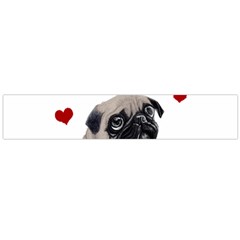 Love Pugs Flano Scarf (large) by Valentinaart