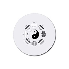 I ching  Rubber Coaster (Round) 