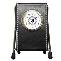 I Ching  Pen Holder Desk Clocks by Valentinaart