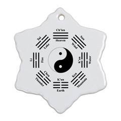 I Ching  Snowflake Ornament (two Sides) by Valentinaart