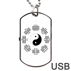 I Ching  Dog Tag Usb Flash (two Sides) by Valentinaart