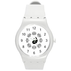 I ching  Round Plastic Sport Watch (M)