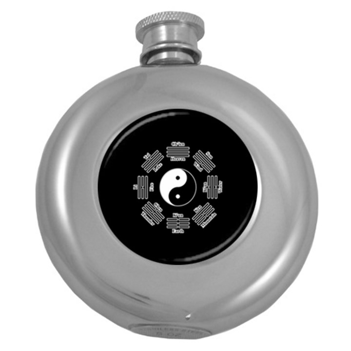 I ching  Round Hip Flask (5 oz)