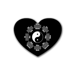 I Ching  Rubber Coaster (heart)  by Valentinaart