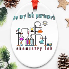 Chemistry Lab Ornament (oval) by Valentinaart