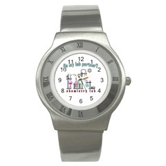 Chemistry Lab Stainless Steel Watch by Valentinaart