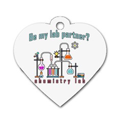 Chemistry Lab Dog Tag Heart (two Sides) by Valentinaart