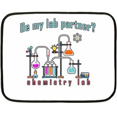 Chemistry Lab Fleece Blanket (mini) by Valentinaart