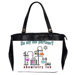 Chemistry Lab Office Handbags (2 Sides)  by Valentinaart