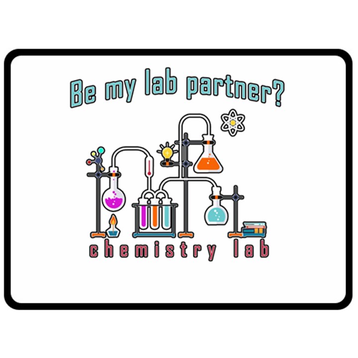 Chemistry lab Fleece Blanket (Large) 