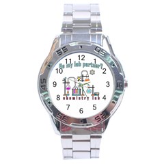 Chemistry Lab Stainless Steel Analogue Watch by Valentinaart