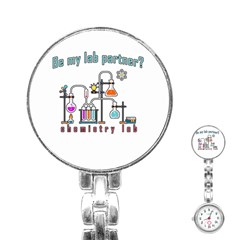 Chemistry Lab Stainless Steel Nurses Watch by Valentinaart