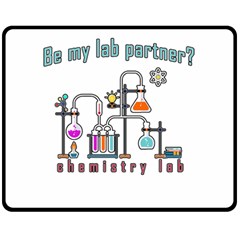 Chemistry Lab Double Sided Fleece Blanket (medium)  by Valentinaart