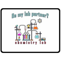 Chemistry Lab Double Sided Fleece Blanket (large)  by Valentinaart