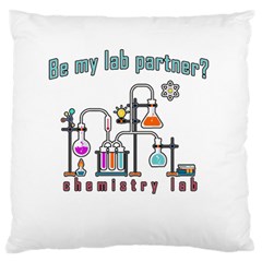 Chemistry Lab Large Flano Cushion Case (one Side) by Valentinaart