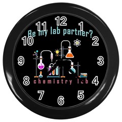 Chemistry Lab Wall Clocks (black) by Valentinaart