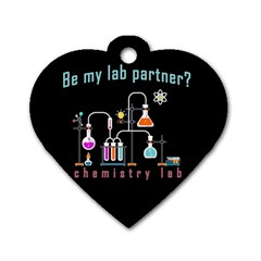 Chemistry Lab Dog Tag Heart (two Sides) by Valentinaart