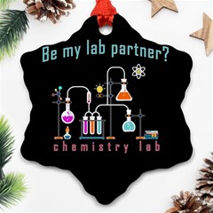 Chemistry Lab Snowflake Ornament (two Sides) by Valentinaart