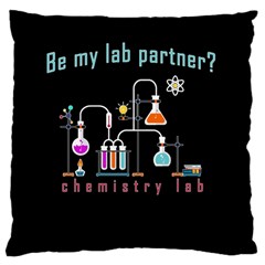 Chemistry Lab Large Cushion Case (one Side) by Valentinaart