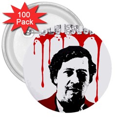 Pablo Escobar  3  Buttons (100 Pack)  by Valentinaart