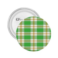 Abstract Green Plaid 2.25  Buttons