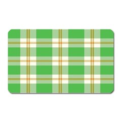 Abstract Green Plaid Magnet (Rectangular)