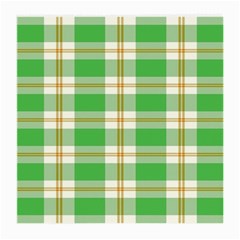 Abstract Green Plaid Medium Glasses Cloth