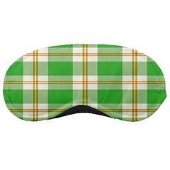 Abstract Green Plaid Sleeping Masks