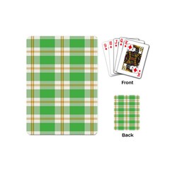 Abstract Green Plaid Playing Cards (Mini) 