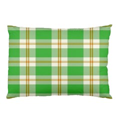 Abstract Green Plaid Pillow Case (Two Sides)