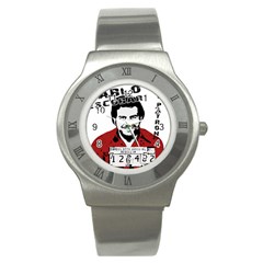 Pablo Escobar  Stainless Steel Watch by Valentinaart