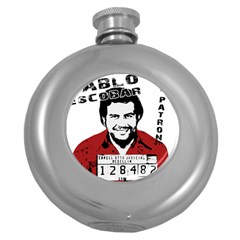 Pablo Escobar  Round Hip Flask (5 Oz) by Valentinaart