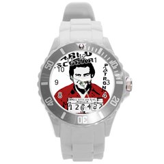 Pablo Escobar  Round Plastic Sport Watch (l) by Valentinaart