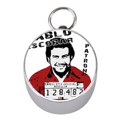 Pablo Escobar  Mini Silver Compasses by Valentinaart