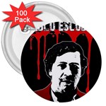 Pablo Escobar  3  Buttons (100 pack)  Front