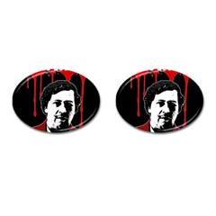 Pablo Escobar  Cufflinks (oval) by Valentinaart