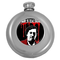 Pablo Escobar  Round Hip Flask (5 Oz) by Valentinaart