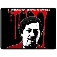 Pablo Escobar  Fleece Blanket (large)  by Valentinaart