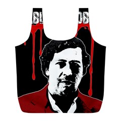 Pablo Escobar  Full Print Recycle Bags (l)  by Valentinaart