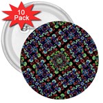 Colorful Floral Collage Pattern 3  Buttons (10 pack)  Front