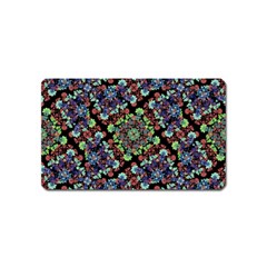 Colorful Floral Collage Pattern Magnet (name Card) by dflcprints