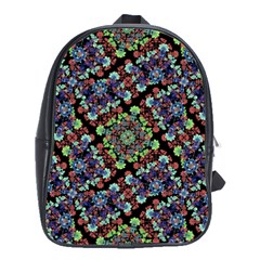 Colorful Floral Collage Pattern School Bags(large)  by dflcprints