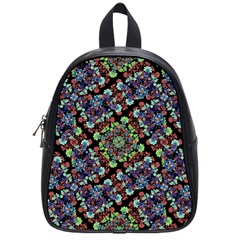 Colorful Floral Collage Pattern School Bags (small)  by dflcprints