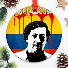 Pablo Escobar Ornament (round) by Valentinaart