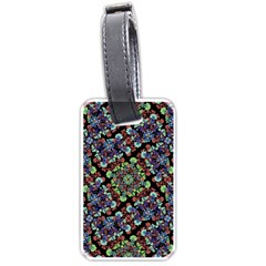 Colorful Floral Collage Pattern Luggage Tags (one Side)  by dflcprints