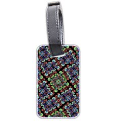 Colorful Floral Collage Pattern Luggage Tags (two Sides) by dflcprints