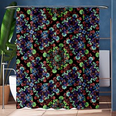 Colorful Floral Collage Pattern Shower Curtain 60  X 72  (medium)  by dflcprints