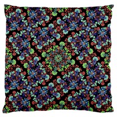 Colorful Floral Collage Pattern Large Cushion Case (two Sides)