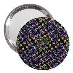 Colorful Floral Collage Pattern 3  Handbag Mirrors by dflcprints