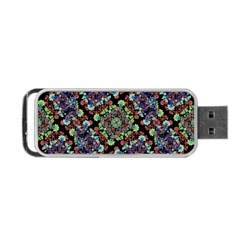 Colorful Floral Collage Pattern Portable Usb Flash (two Sides) by dflcprints